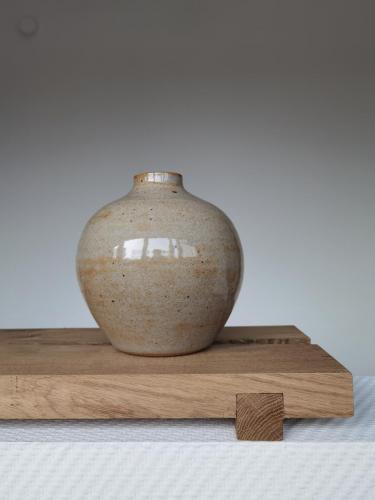 Kugelvase, grau, Gasbrand 1260°