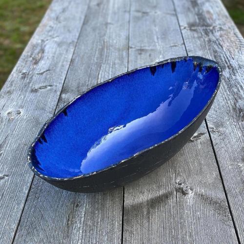 Bowl blue / Schale Keramik blau - Rheine Münster - Handarbeit Martina Elsenheimer