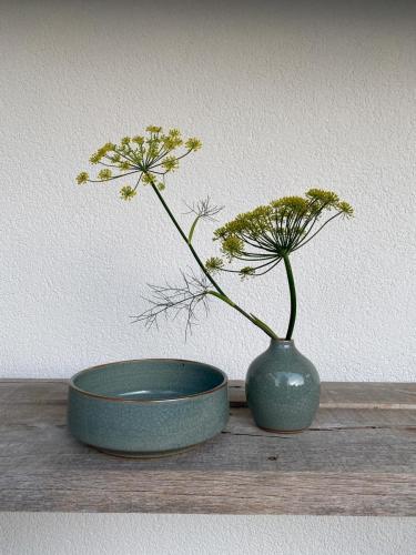 Ceramics wheelthrown - ceramicart green - Muenster handmade - Martina Elsenheimer