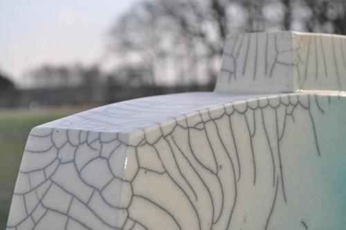 Dose, Raku, glasiert und gebrannt im Workshop bei Martin Mindermann