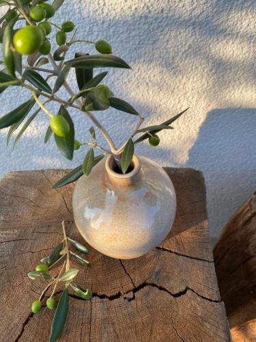 Kunsthandwerk Vase - Holz Kugelvase handmade - Töpfern Martina Elsenheimer